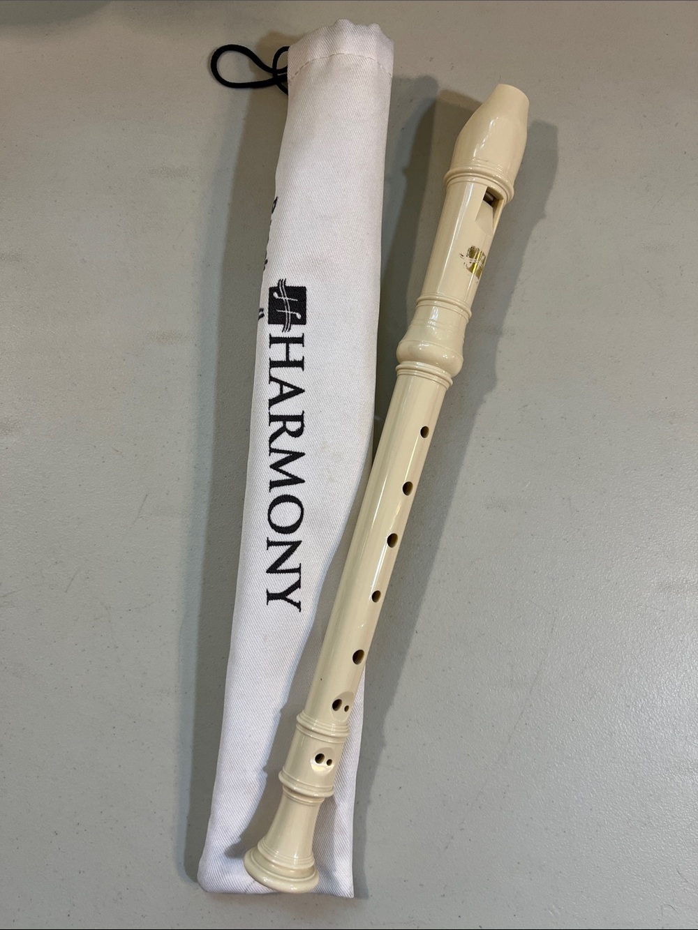 Harmony Ivory Soprano Recorder with Branded Carry Pouch